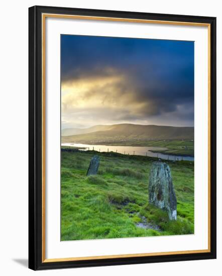 Standing Stones Near Portmagee, Valentia Island, Co Kerry, Ireland-Doug Pearson-Framed Photographic Print