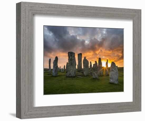 Standing Stones of Callanish, Isle of Lewis, Western Isles, Scotland-Martin Zwick-Framed Photographic Print