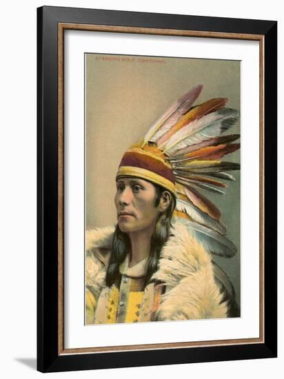 Standing Wolf, Cheyenne Indian--Framed Art Print
