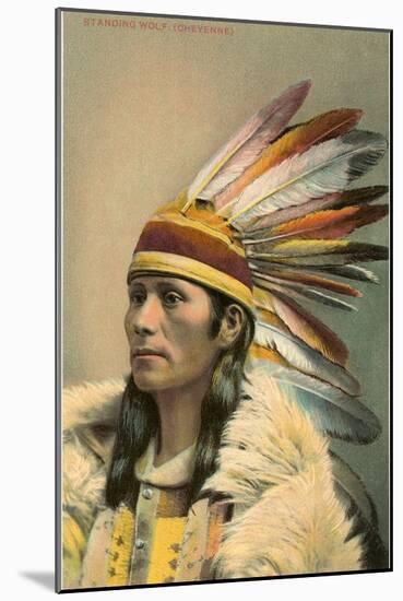 Standing Wolf, Cheyenne Indian-null-Mounted Art Print