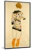 Standing Woman in a Patterned Blouse-Egon Schiele-Mounted Giclee Print