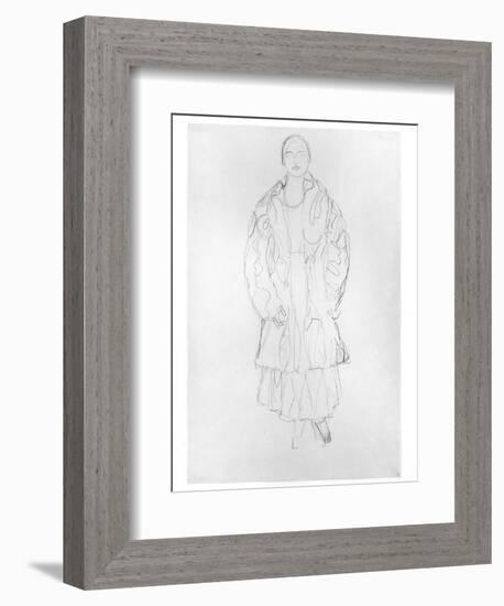 Standing Woman with Coat, 1916-Gustav Klimt-Framed Giclee Print