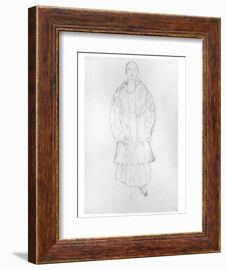 Standing Woman with Coat, 1916-Gustav Klimt-Framed Giclee Print