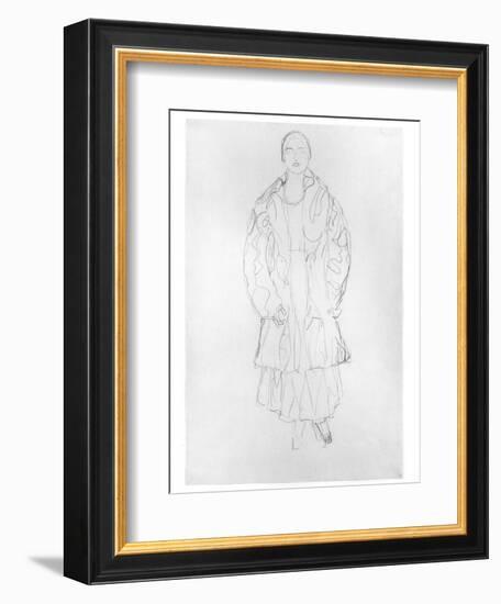 Standing Woman with Coat, 1916-Gustav Klimt-Framed Giclee Print