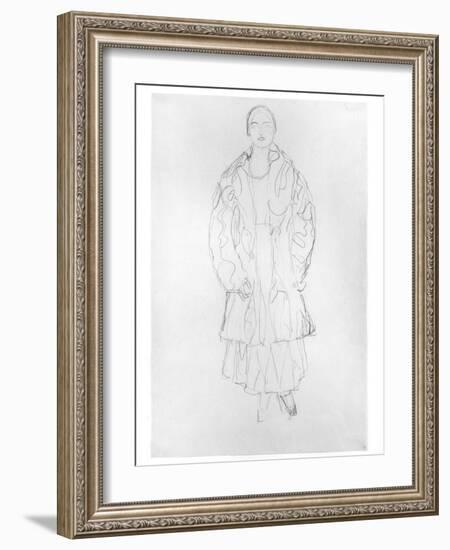 Standing Woman with Coat, 1916-Gustav Klimt-Framed Giclee Print