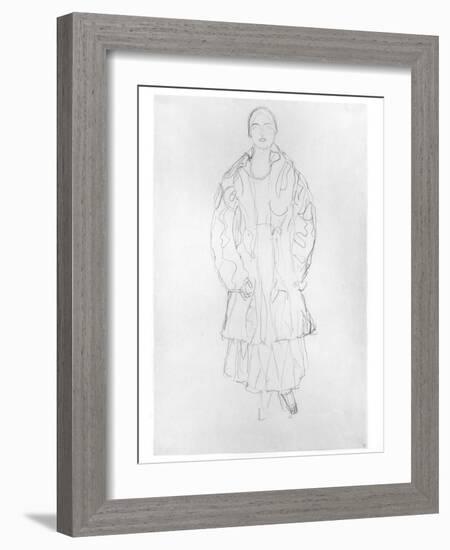 Standing Woman with Coat, 1916-Gustav Klimt-Framed Giclee Print