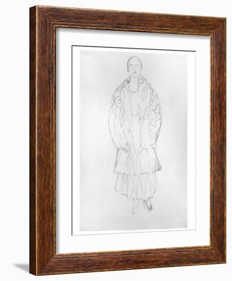 Standing Woman with Coat, 1916-Gustav Klimt-Framed Giclee Print