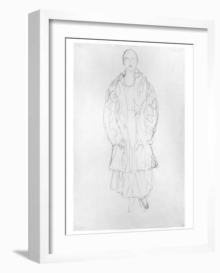 Standing Woman with Coat, 1916-Gustav Klimt-Framed Giclee Print