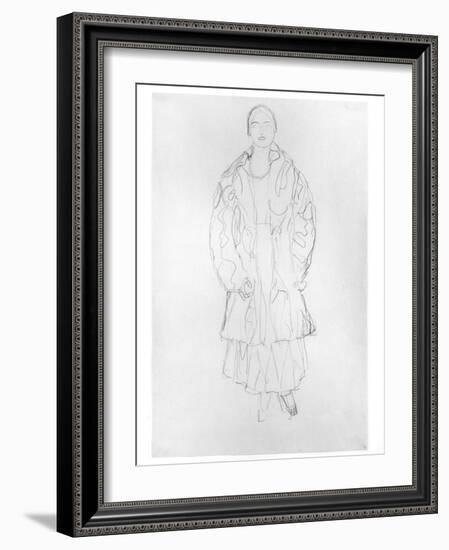 Standing Woman with Coat, 1916-Gustav Klimt-Framed Giclee Print