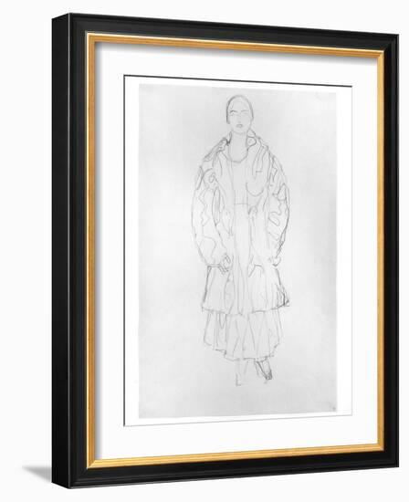 Standing Woman with Coat, 1916-Gustav Klimt-Framed Giclee Print