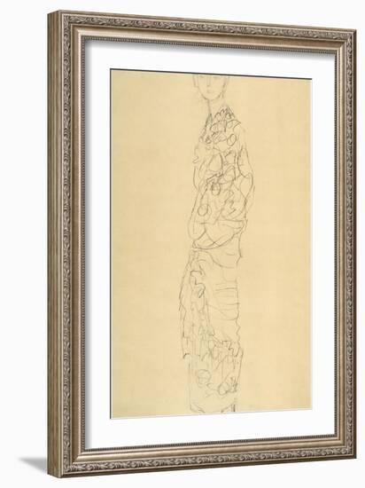 Standing Woman Wrapped in Sheets-Gustav Klimt-Framed Giclee Print