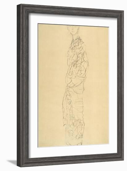 Standing Woman Wrapped in Sheets-Gustav Klimt-Framed Giclee Print