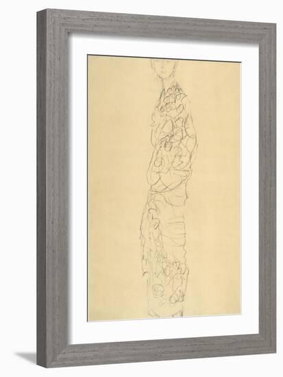 Standing Woman Wrapped in Sheets-Gustav Klimt-Framed Giclee Print