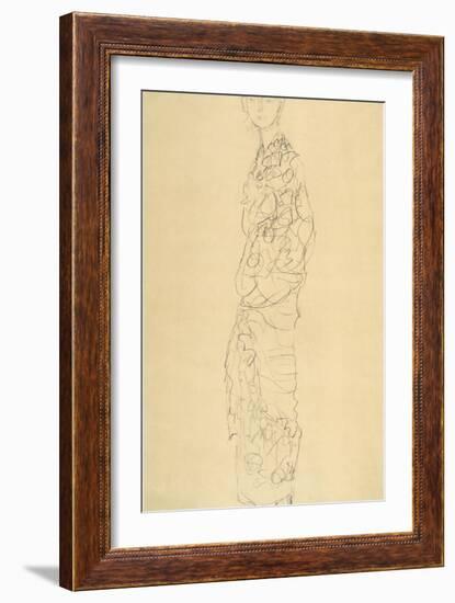 Standing Woman Wrapped in Sheets-Gustav Klimt-Framed Giclee Print