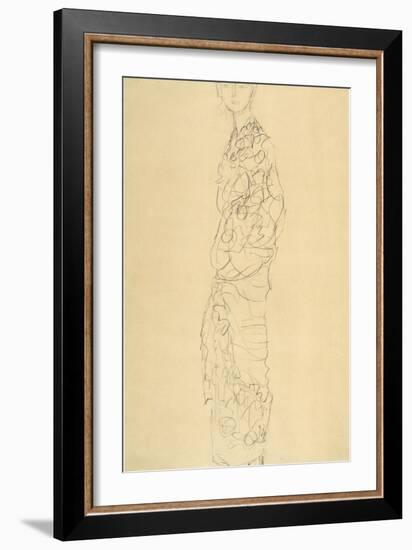 Standing Woman Wrapped in Sheets-Gustav Klimt-Framed Giclee Print