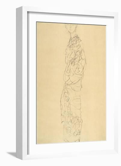 Standing Woman Wrapped in Sheets-Gustav Klimt-Framed Giclee Print