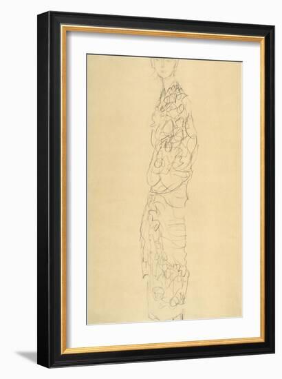 Standing Woman Wrapped in Sheets-Gustav Klimt-Framed Giclee Print