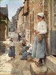 A Street in Brittany, 1881 (Oil on Canvas)-Stanhope Alexander Forbes-Giclee Print