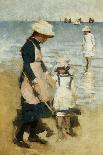 Children on the Beach, C.1891 (Oil on Canvas)-Stanhope Alexander Forbes-Giclee Print