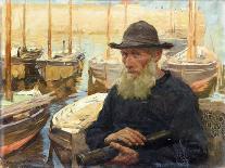 T34360 by the Quayside, Newlyn Harbour, 1908 (Oil on Canvas)-Stanhope Alexander Forbes-Framed Giclee Print