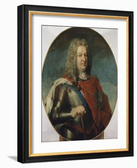 Stanislas Ier Leszczynski, roi de pologne, duc de Lorraine et de Bar (1677-1766)-Alexis Simon Belle-Framed Giclee Print