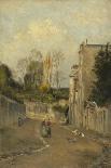 The Rue De Norvins, Montmartre, 1876-80 (Oil on Canvas)-Stanislas Victor Edouard Lepine-Framed Giclee Print
