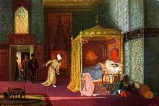 A Turkish Lady Praying in the Green Mosque, Bursa-Stanislaus Chlebowski-Framed Premier Image Canvas