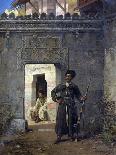A Turkish Lady Praying in the Green Mosque, Bursa-Stanislaus Chlebowski-Framed Premier Image Canvas