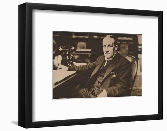 Stanley Baldwin, newly elected Prime Minister of the United Kingdom, May 1923 (1935)-Unknown-Framed Photographic Print