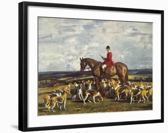 Stanley Barker and the Pytchley Hounds-Sir Alfred Munnings-Framed Premium Giclee Print