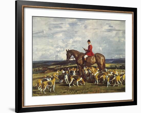 Stanley Barker and the Pytchley Hounds-Sir Alfred Munnings-Framed Premium Giclee Print