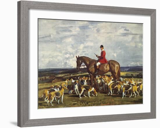 Stanley Barker and the Pytchley Hounds-Sir Alfred Munnings-Framed Premium Giclee Print