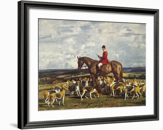 Stanley Barker and the Pytchley Hounds-Sir Alfred Munnings-Framed Premium Giclee Print