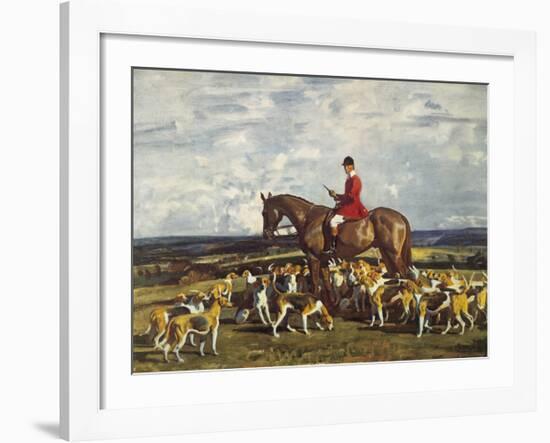 Stanley Barker and the Pytchley Hounds-Sir Alfred Munnings-Framed Premium Giclee Print