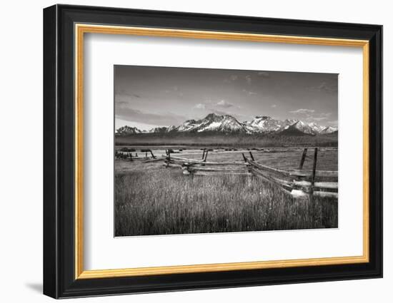 Stanley Basin Fence-Alan Majchrowicz-Framed Photographic Print