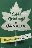 Cable Greetings to Canada-Stanley-Framed Stretched Canvas