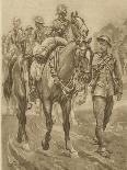 Wounded Chum - World War One Horses-Stanley L Wood-Art Print