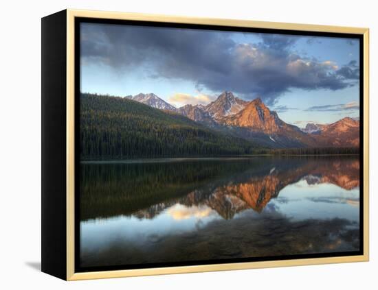 Stanley Lake and Mcgowan Peak, Sawtooth National Recreation Area, Idaho, USA-Jamie & Judy Wild-Framed Premier Image Canvas