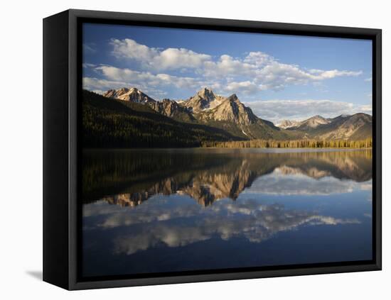 Stanley Lake and Mcgowan Peak, Sawtooth National Recreation Area, Idaho, USA-Jamie & Judy Wild-Framed Premier Image Canvas