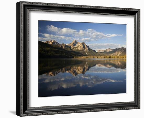 Stanley Lake and Mcgowan Peak, Sawtooth National Recreation Area, Idaho, USA-Jamie & Judy Wild-Framed Photographic Print