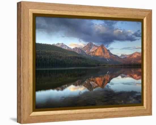 Stanley Lake and Mcgowan Peak, Sawtooth National Recreation Area, Idaho, USA-Jamie & Judy Wild-Framed Premier Image Canvas