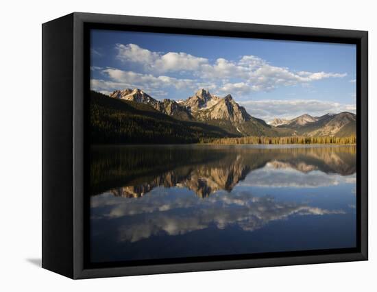 Stanley Lake and Mcgowan Peak, Sawtooth National Recreation Area, Idaho, USA-Jamie & Judy Wild-Framed Premier Image Canvas