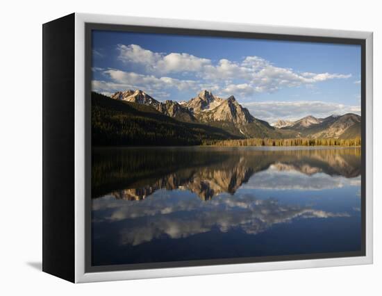 Stanley Lake and Mcgowan Peak, Sawtooth National Recreation Area, Idaho, USA-Jamie & Judy Wild-Framed Premier Image Canvas