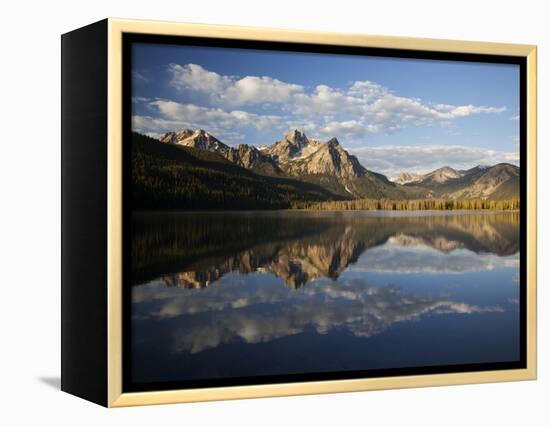 Stanley Lake and Mcgowan Peak, Sawtooth National Recreation Area, Idaho, USA-Jamie & Judy Wild-Framed Premier Image Canvas