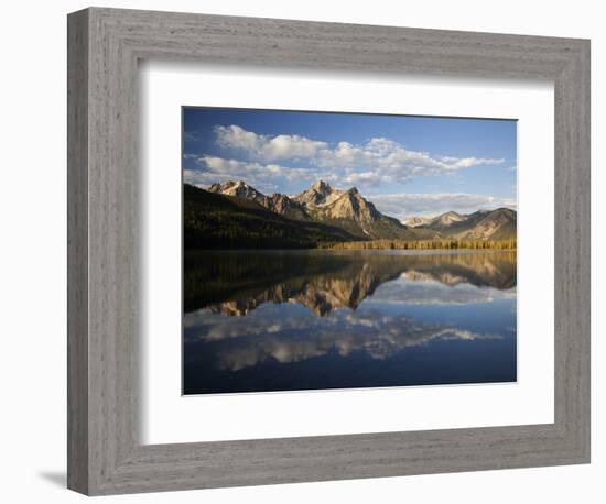 Stanley Lake and Mcgowan Peak, Sawtooth National Recreation Area, Idaho, USA-Jamie & Judy Wild-Framed Photographic Print