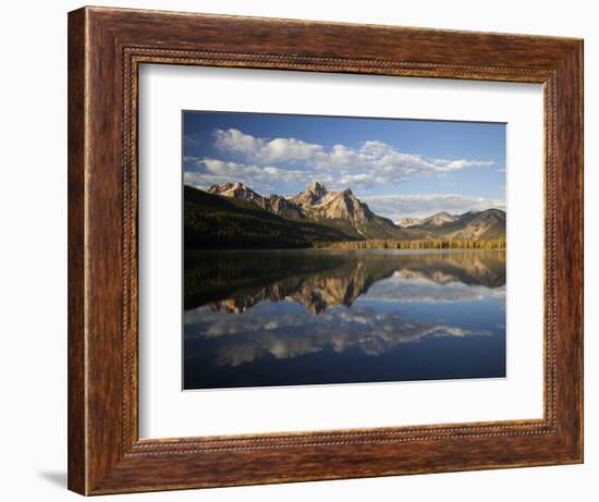 Stanley Lake and Mcgowan Peak, Sawtooth National Recreation Area, Idaho, USA-Jamie & Judy Wild-Framed Photographic Print