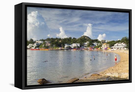 Stanley Main Beach, Stanley, Hong Kong Island, Hong Kong, China, Asia-Ian Trower-Framed Premier Image Canvas