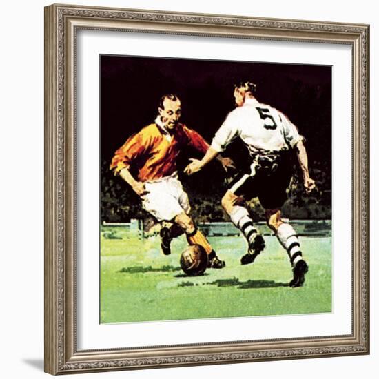 Stanley Matthews About to Win His One Cup Winner's Medal-McConnell-Framed Giclee Print