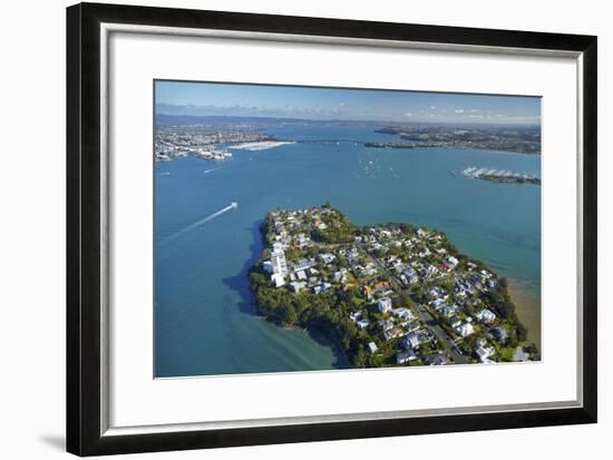 Stanley Point, Waitemata Harbour, and Auckland Harbour Bridge, Auckland, North Island, New Zealand-David Wall-Framed Photographic Print
