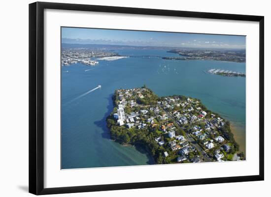 Stanley Point, Waitemata Harbour, and Auckland Harbour Bridge, Auckland, North Island, New Zealand-David Wall-Framed Photographic Print